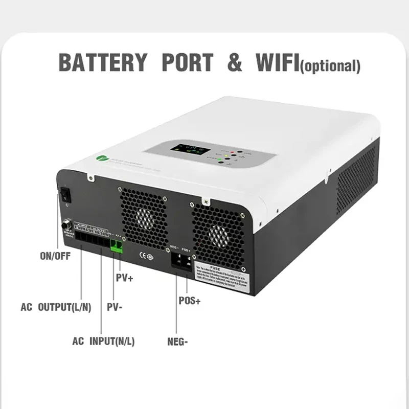 HKIVI 6 4 кВт 8 10 48 В чистый синусоидальный инвертор 120 А MPPT солнечный для системы солнечной энергии