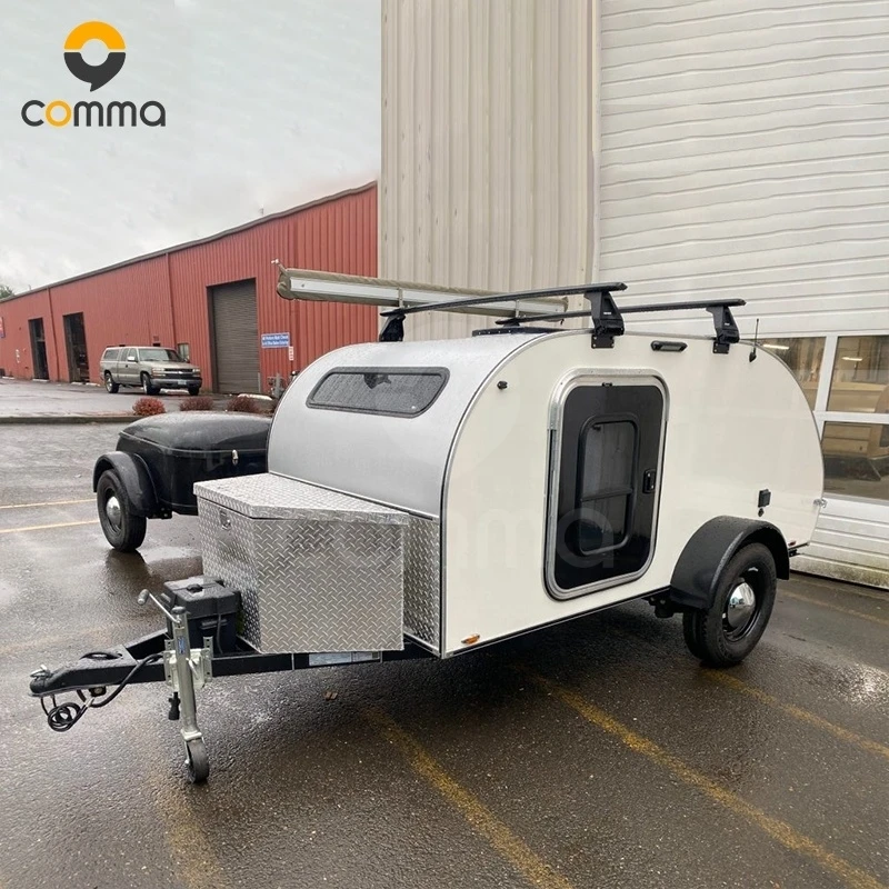 Mobile Tiny House Caravan Camping Travel Off Road Teardrop Small Camper Trailer