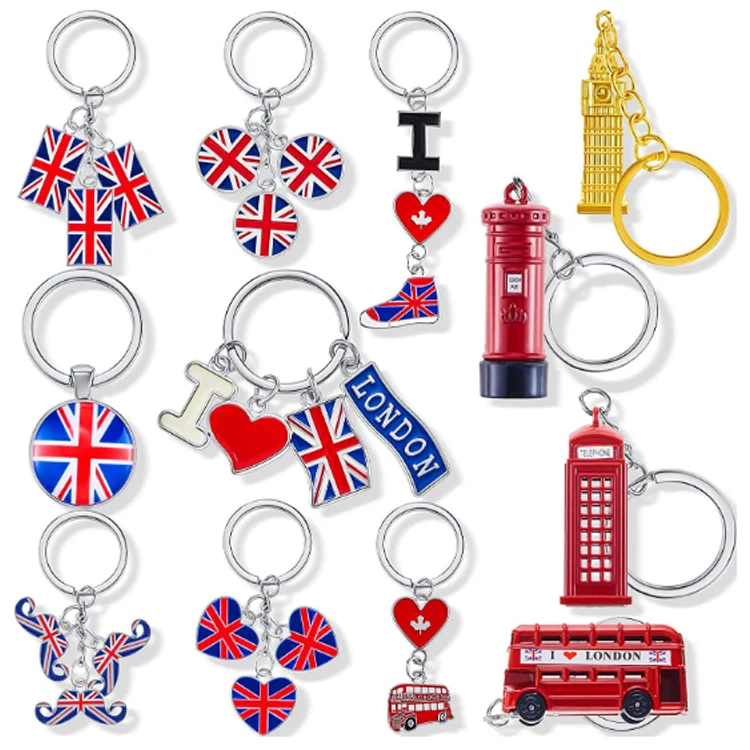 Custom design engraved 3d metal i love Big Ben UK London souvenirs keychain
