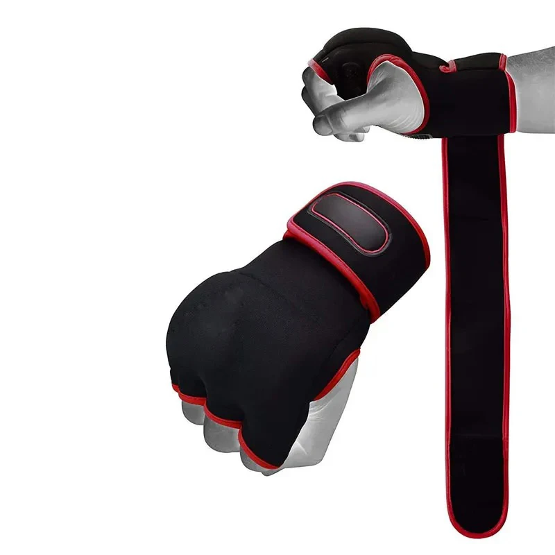 Professional Karate Mitts Elasticated Cotton Martial Arts Boxing MMA Training Inner  Open Finger Muay Thai Bandages Fist