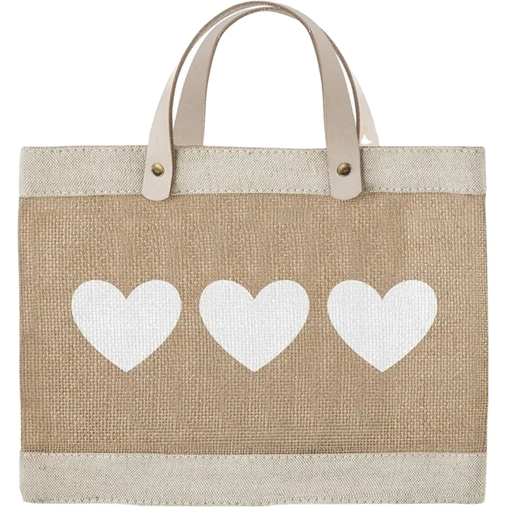 Fashion Tote Bags for Women Wholesale Large Jute Bag Supplier Burlap Shopping Bag with Logo Design