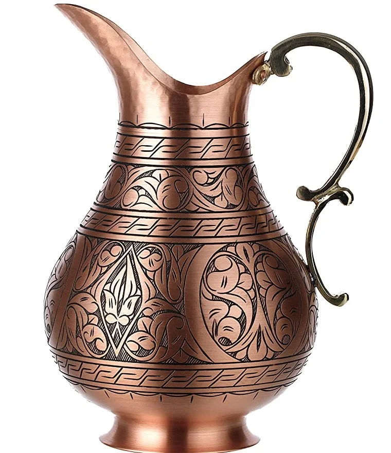 Diamond Hammered Style Copper Jug Best quality For Home & Restaurant Uses Jug Manufacture in India Low Prices top selling jug