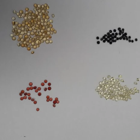 2mm round gems  garnet and spinel