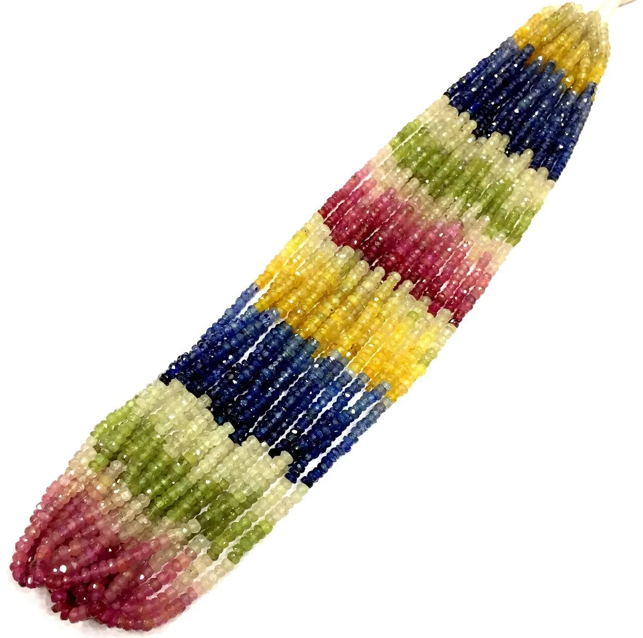Top Quality Lab Grown Multi Sapphire Smooth Round Shape Beads Ruby Emerald Sapphire Gemstone Beads Jewelry Making Beads Multi
