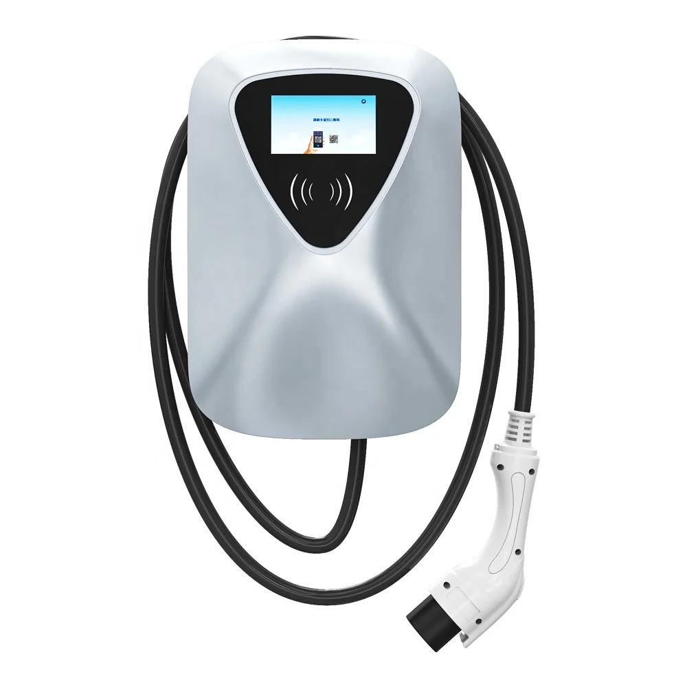Hotel Charging Electric Car Level 2 Fast Rfid EV Car Charger Station Type 2 7Kw AC Portable EV Charger Wholesale