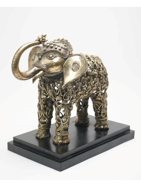 BRASS ANTIQUE TRIBAL ELEPHANT FOR HOME DECOR