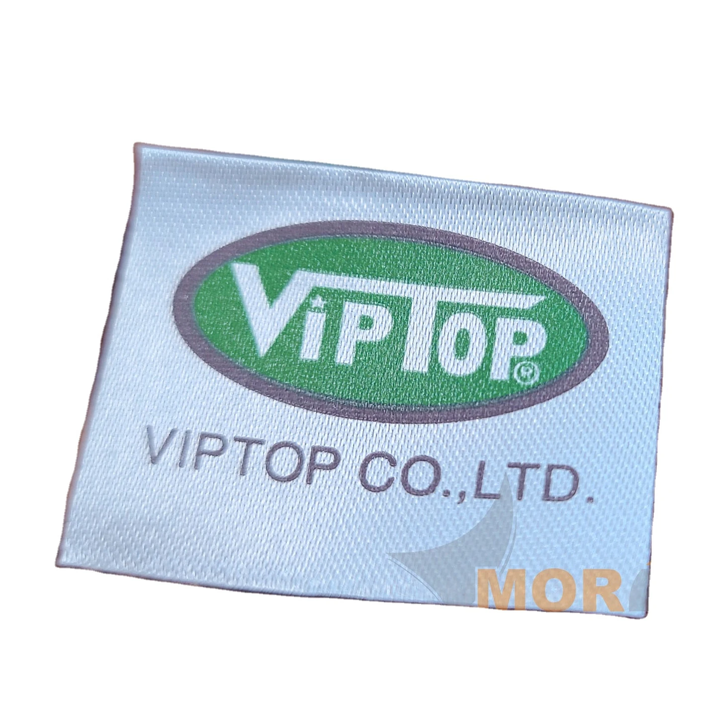 MORI Custom Clothing fabric neck Woven Label printed Brand logo High quality Garment Textile designer tags For Clothing Brand