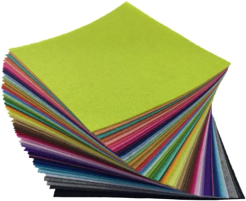 High Quality Soft and Stiff Assorted Felt Fabric Roll or Square Art Supplies DIY Handicraft