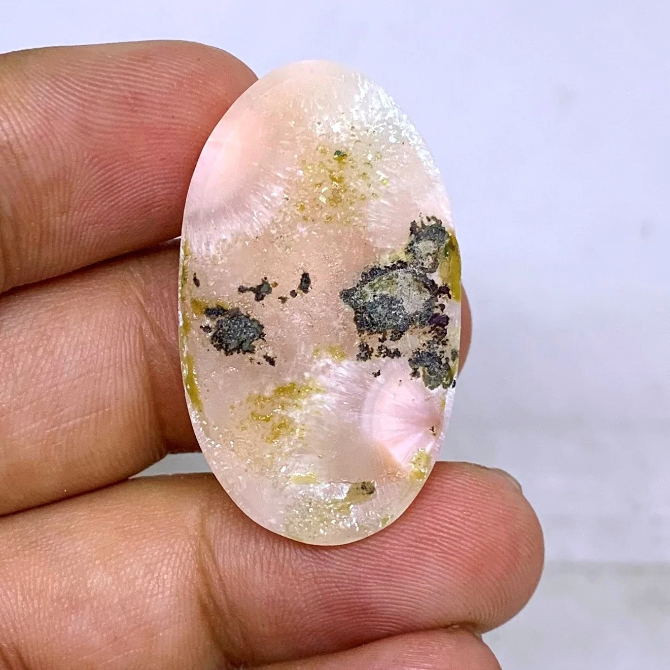 100% Natural Rare Thomsonite Gemstones Loose gemstones Making For Jewelry Cabochon33 Ct. 34X20X7 mm TM-08