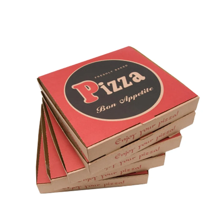 Pizza Box Wholesale Custom Logo Printing Corrugated Pizza Packing Paper Carton Box