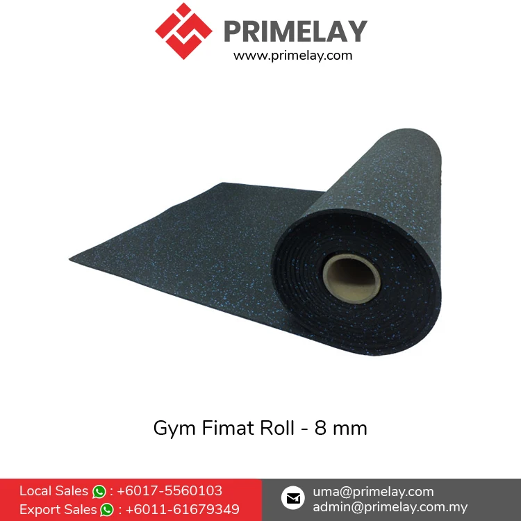 Competitive Price Rubber Flooring Accessories 8mm Fitmat Roll | Heavy Duty Fitmat Performer Roll for Indoor Fitness Flooring