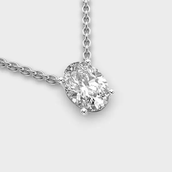 Sterling silver 1 carat lab grown diamond classic fashion trendy pendant for daily wear and special occasion