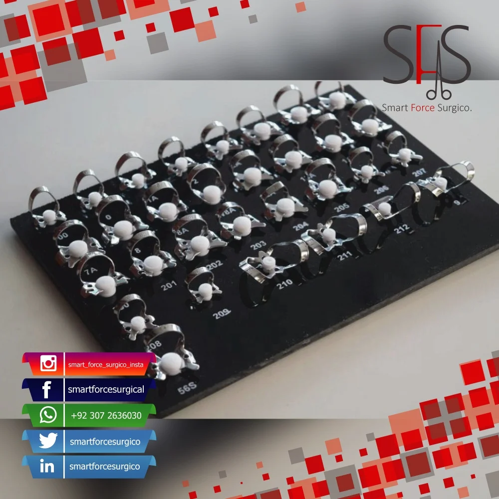 Rubber Dam Clamps No. 205 Upper Molars Stiff Spring Endodontic Orthodontic Dental Clamp Japanese Material