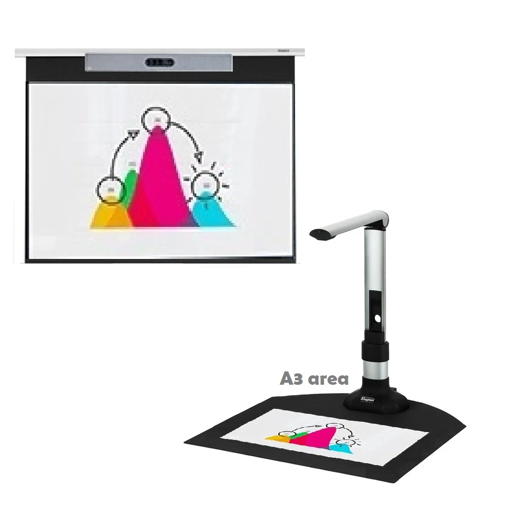 OEM Visualizer Document Camera A3 to A4 portable foldable Visual Presenter usb Desktop Document  Visualizer for Teachers