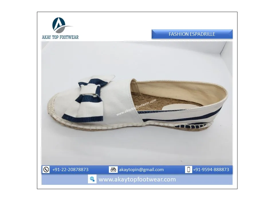 Espadrilles 2022 Latest Fashion Women Best Selling Canvas Espadrilles Flat Light Weight Breathable Espadrilles in Genuine Price