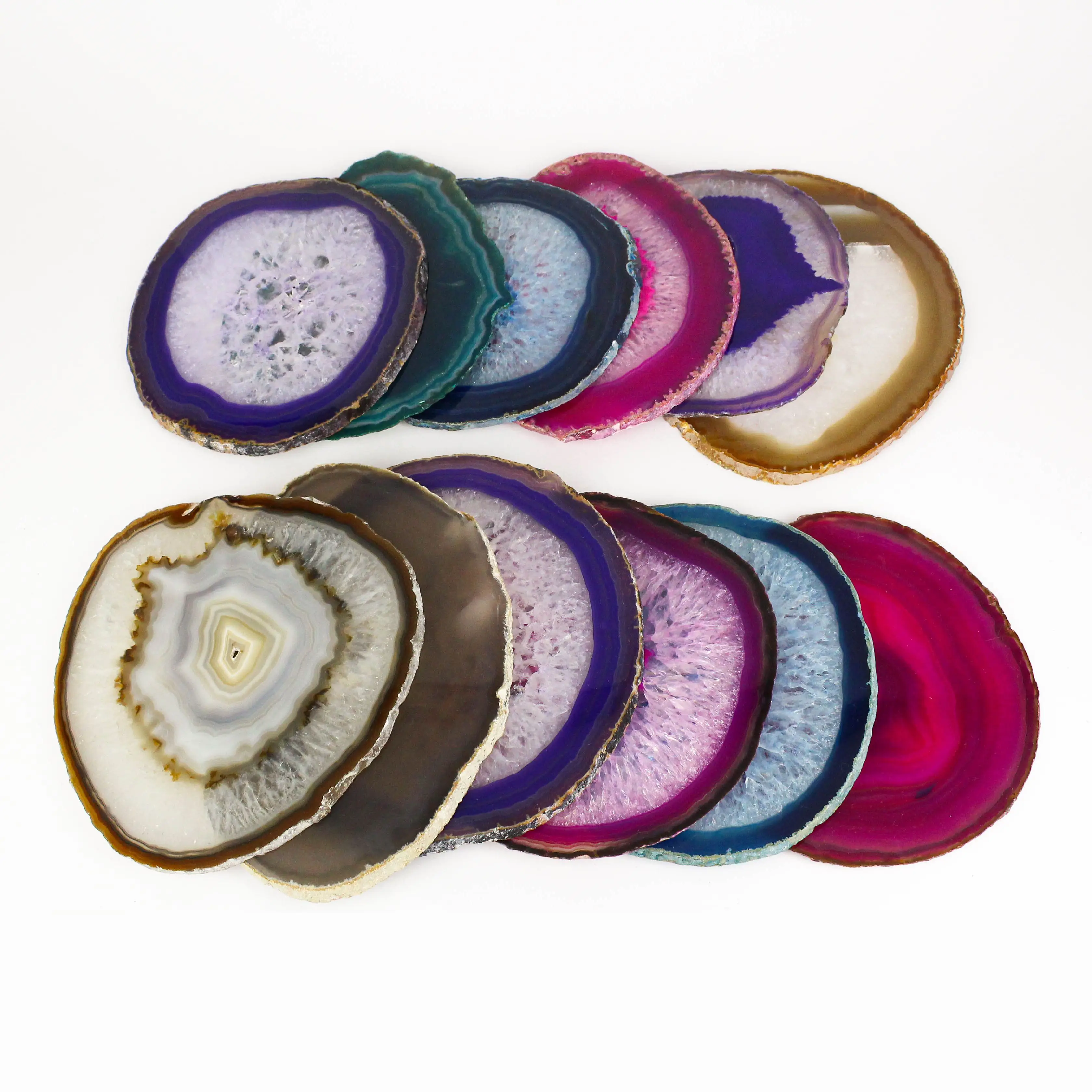 HIGH QUALITY NATURAL AGATE SLICES FOR WHOLESALE