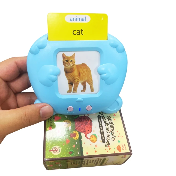 Children Intelligent Learning Flash Card Machine Early Educational Electric Kids Language Card Reader Words Reading Toy