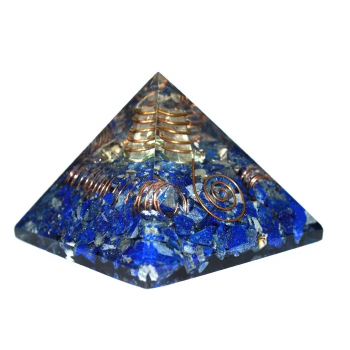 Natural Crystal Semiprecious Stone Craft Garnet Root Chakra Orgonite Emf Protection Pyramid