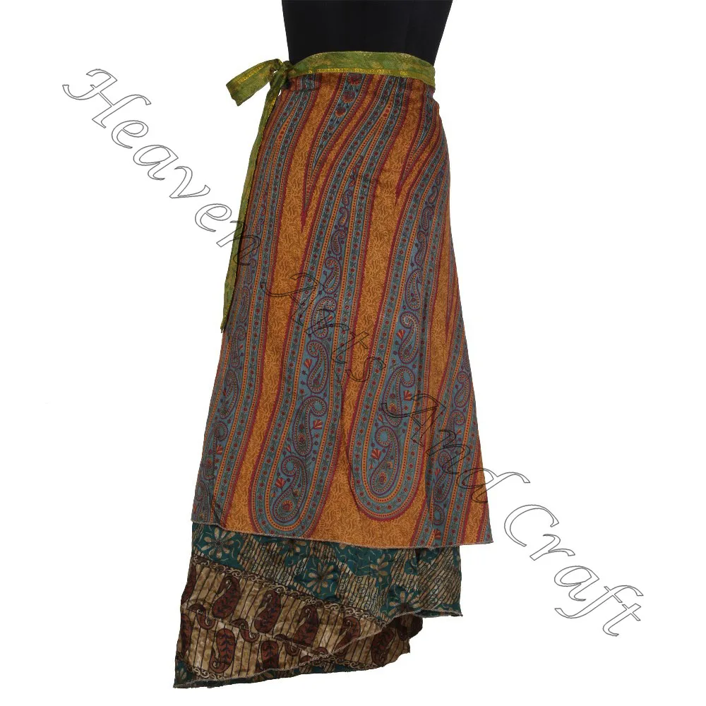 Girls Magic Two Layers Wrap Skirt boho stylish multi color summer wear comfortable fashion boho hippie free size gypsy women