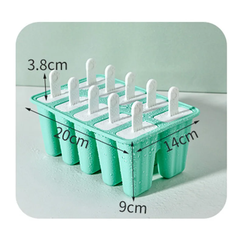 Homemade Popsicles Molds Shapes Silicone Frozen Ice Popsicle Ice-lolly Maker Food Grade BPA Free with Sorbet Maker Sticks