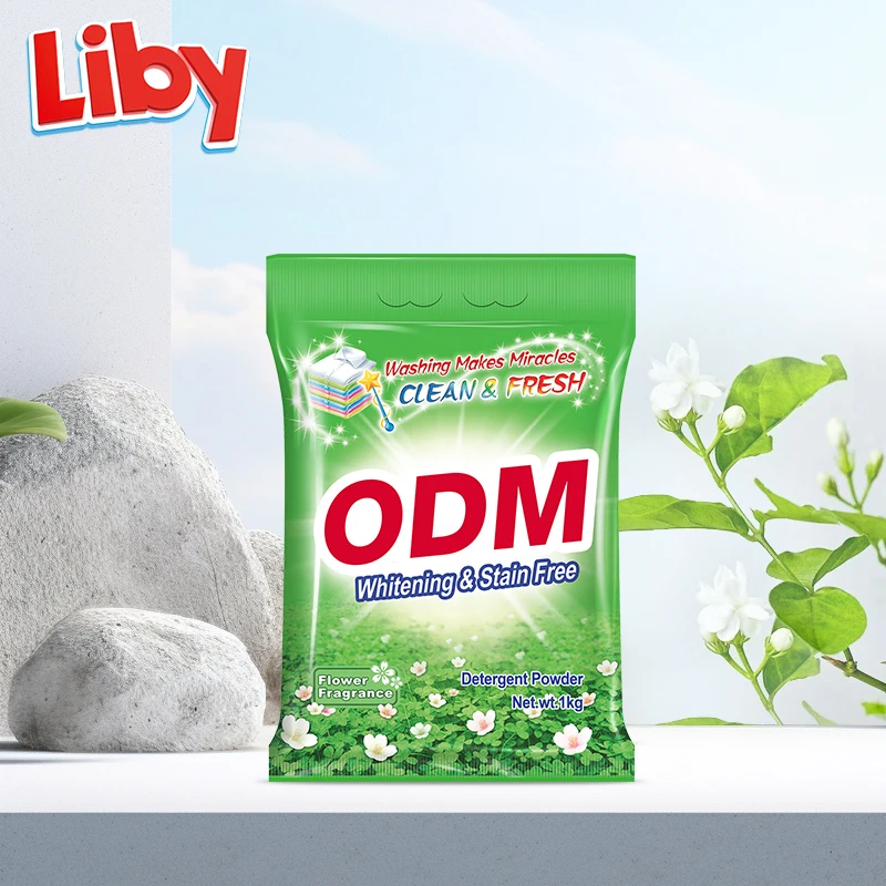 Liby Factory Wholesale Bulk Best Laundry Detergente Family Hotel Use Strong Cleaning Soap Washing Powder Detergent en polvo 25kg