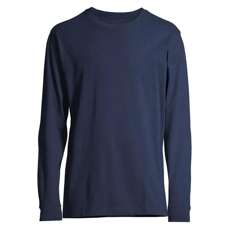 Hot Sales 100% Cotton Custom Long Sleeve T Shirt breathable Men Spring & Summer Long Sleeve T Shirts