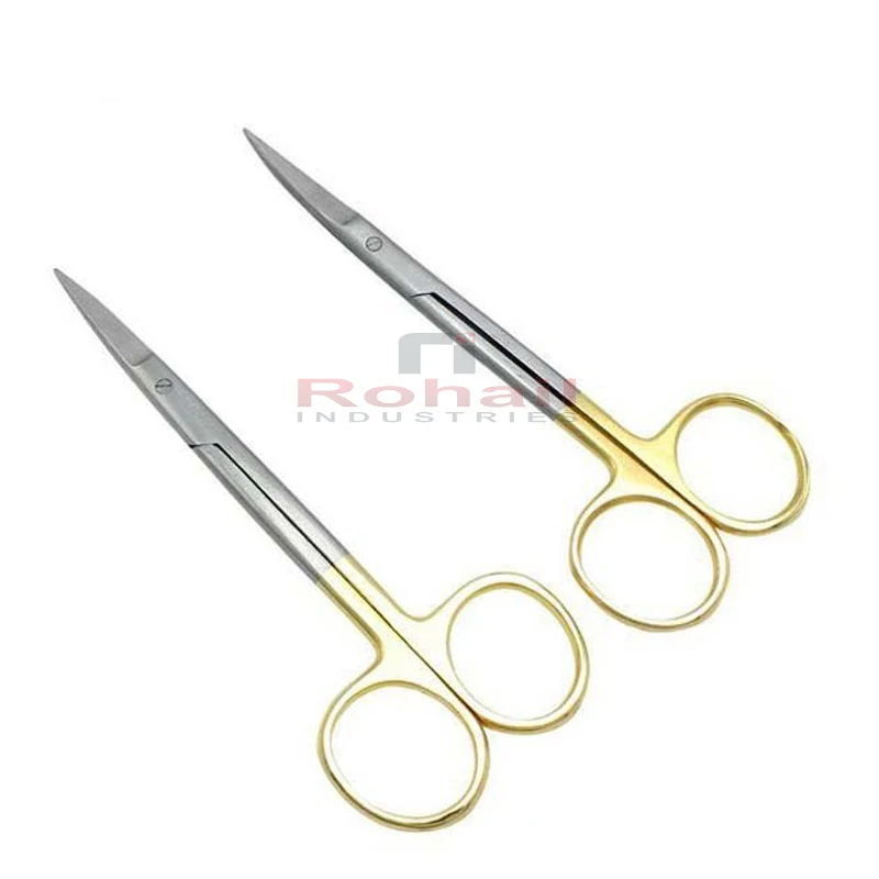 Радужки Резинки ножницы с прямым и изогнутым направлением работы стоматологические хирургические сделано в Пакистане RI-DI-0062