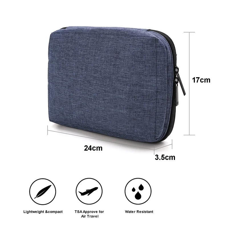 custom Tangle free cable bag Compact organizer Cord storage case Cable holder USB cable pouch storage case Digital storage bag