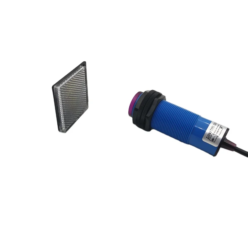 M30 retroreflective type photoelectric sensor AC 2 WIRES NO or NC thinner with mirror reflect switch distance 3m