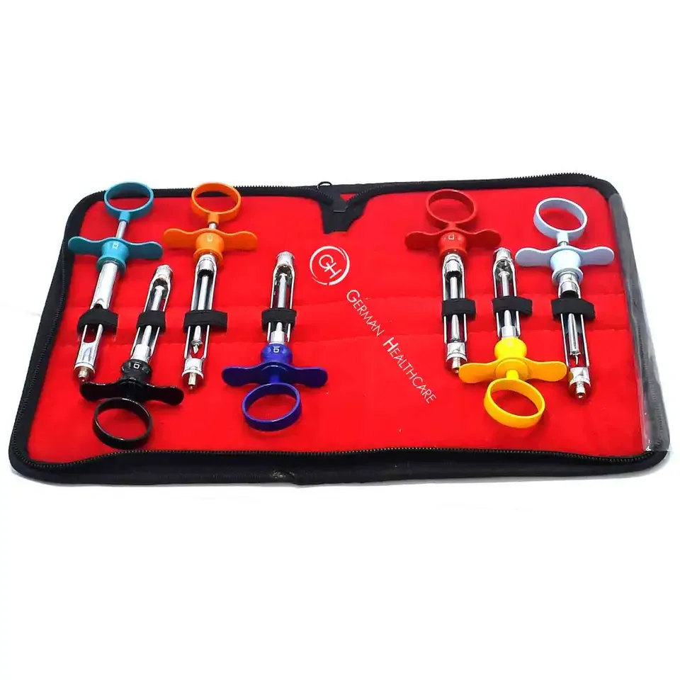 Aspirating Syringes with Hook (1.8ml and 2.2ml) Dental Instruments Stainless Steel