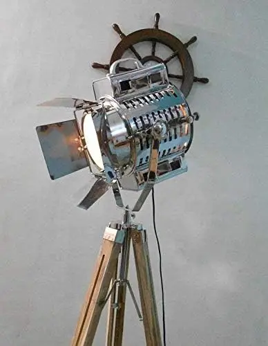 Торшер. Голливудская студия 1950-х годов Винтажный дизайн промышленный штатив напольный светильник деревенский винтажный домашний декор подарки.