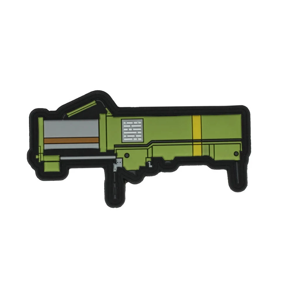 Eco-friendly Custom 3D Embossed PVC Logo Round Soft Rubber multicolour Patches for Clothes Gun Soft PVC Patch