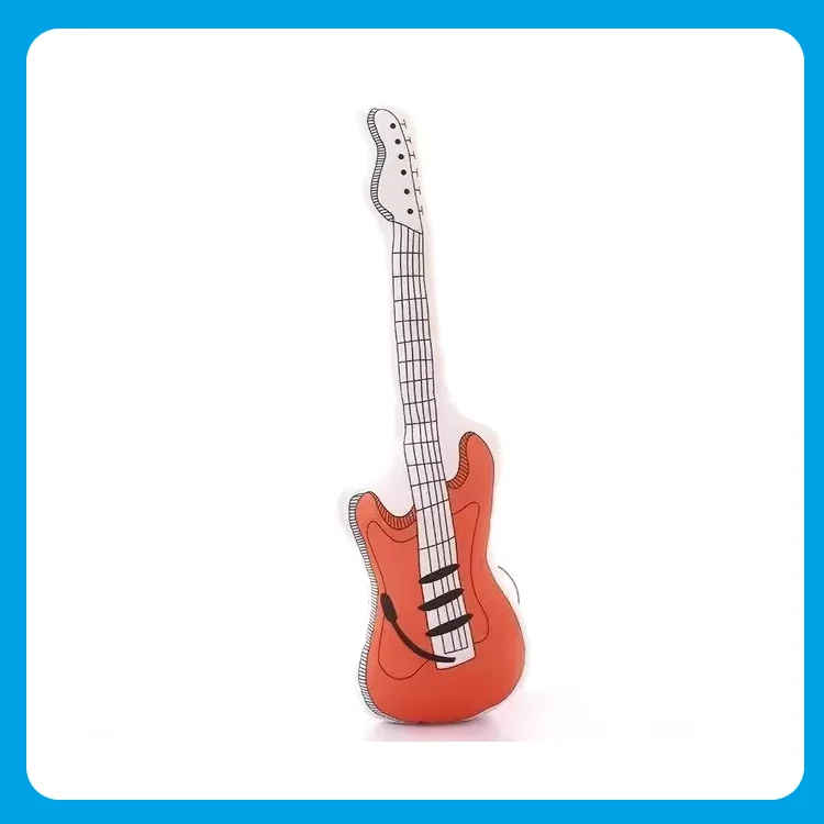 Emulated Guitar Plush Toy Pillow Home Decoration Stuffed Seat Cushion Cover Promotional Guitar Pillow