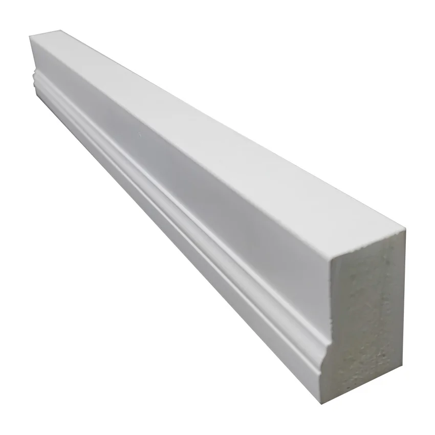 PVC Door 1-1/4 in. x 2 in. x 8 ft. PVC Composite White Brick Molding