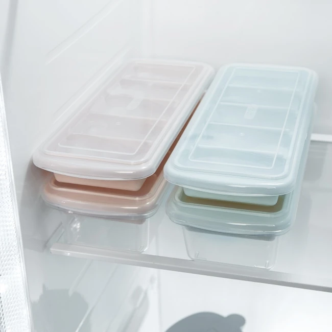 Kari ice cube tray 12 slots (with storage box) BPA free lid and bin storage box  silicone round molds mini food for kitchen