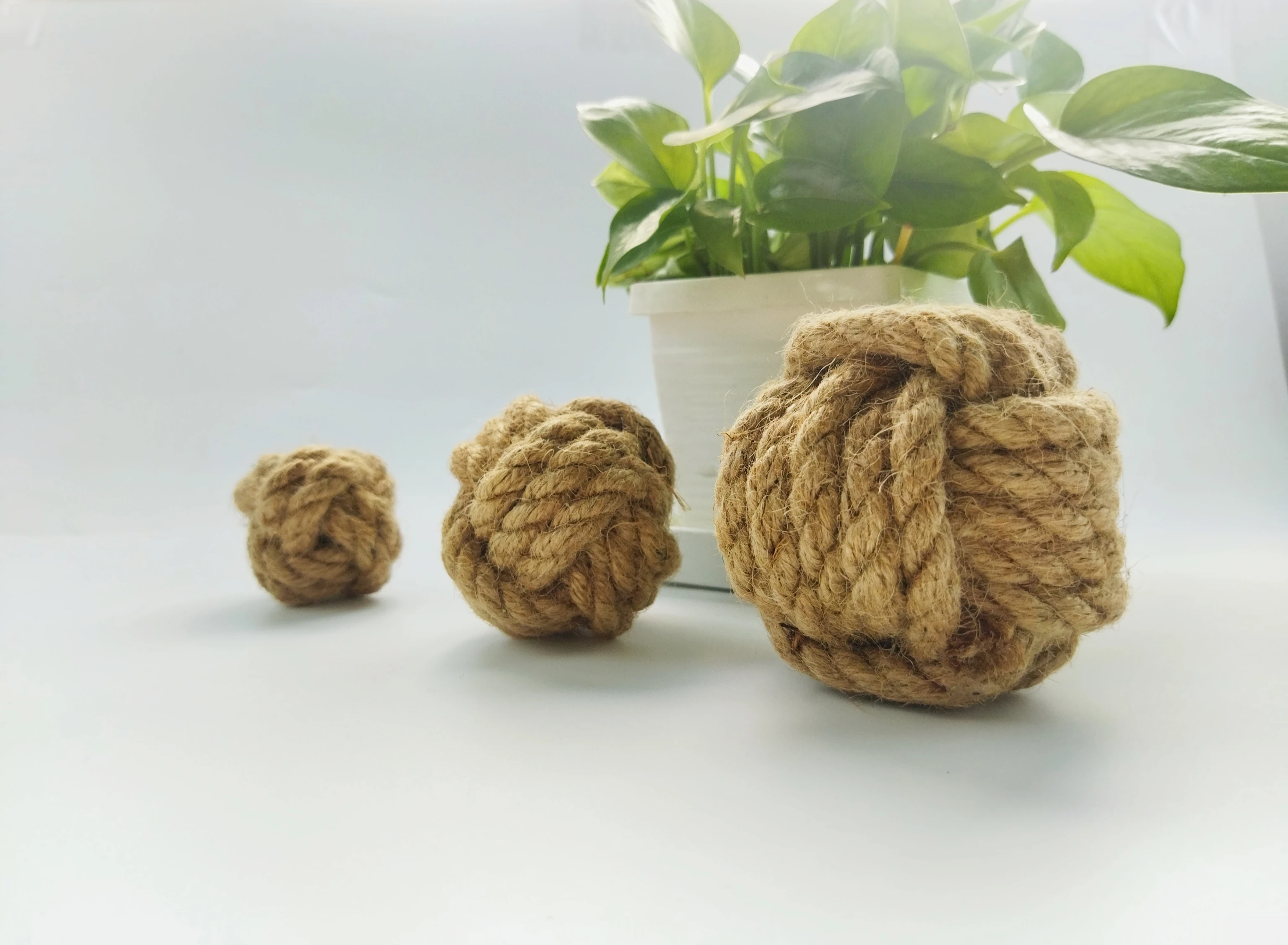 Hemp Ball Pet Toy Handle // 100 Per Cent Natural // Best For Your Pet // Safety // Made In Viet Nam // Ms Christin