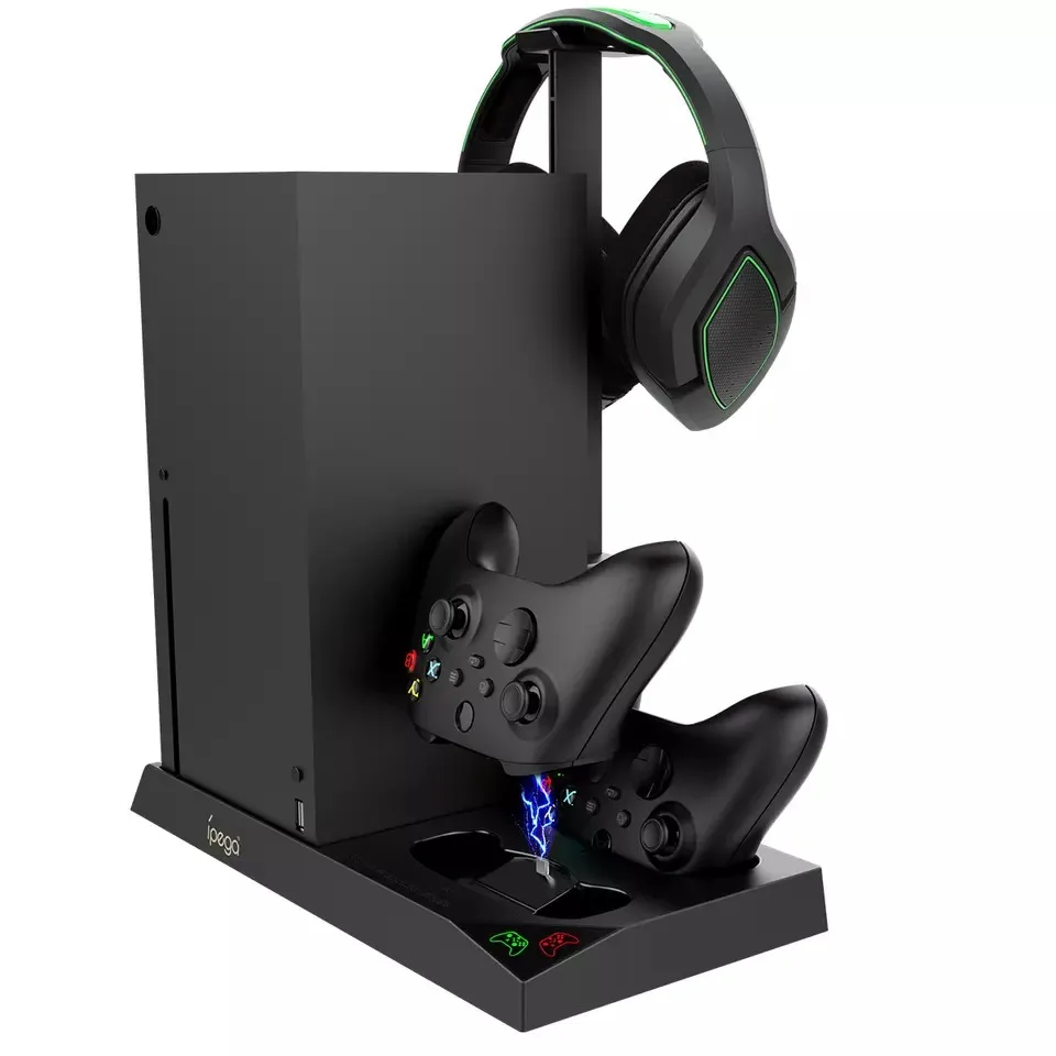 TOP SELLING For X BOX Series X WITH Dual ControllerS Charger Station Vertical Stand ALL BRAND NEW For X box game console