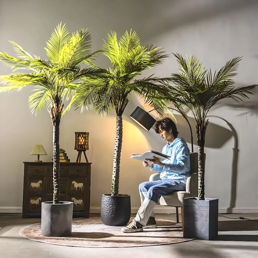 Eco Friendly plant greenery decorative custom big real touch artificial palm tree