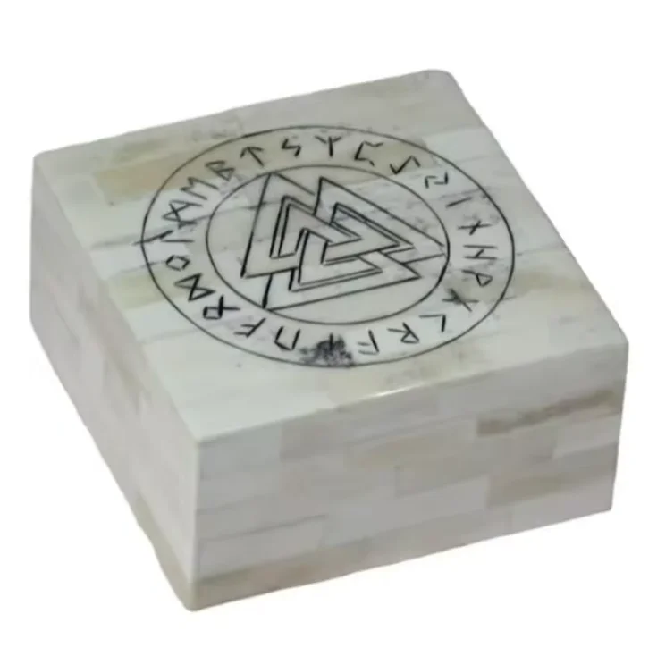 Viking Touch Vegvisir box Collection 6x6x2 Inch Jewelry Boxes Handicraft Storage Organizer Decorative Features by exotic indian