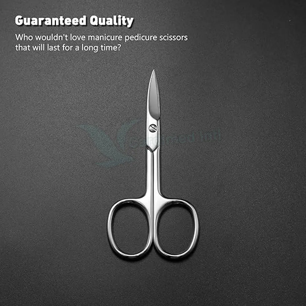 Cuticle Nail Scissors Stainless Steel with Extra Sharp Tip & Blades Professional Manicure Scissors