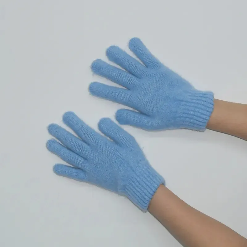 Wholesale Wool Gloves Men Plus Fleece Thickened Warm Winter Windproof Touch Screen Knitted Sports Gloves