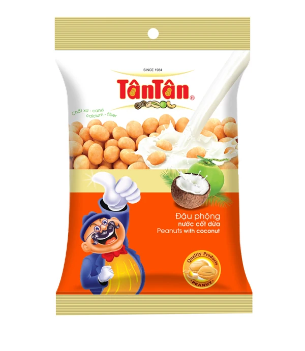 TAN TAN COMPANY Flavor Peanut With Coconut Milk so crisp in retails packing factory  in Vietnam
