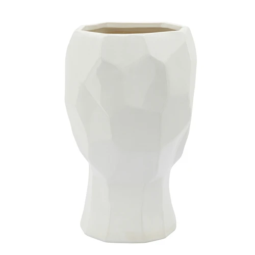 Sagebrook Home Ceramic Face Vase White 12 inch Premium Quality Wholesale Supplier