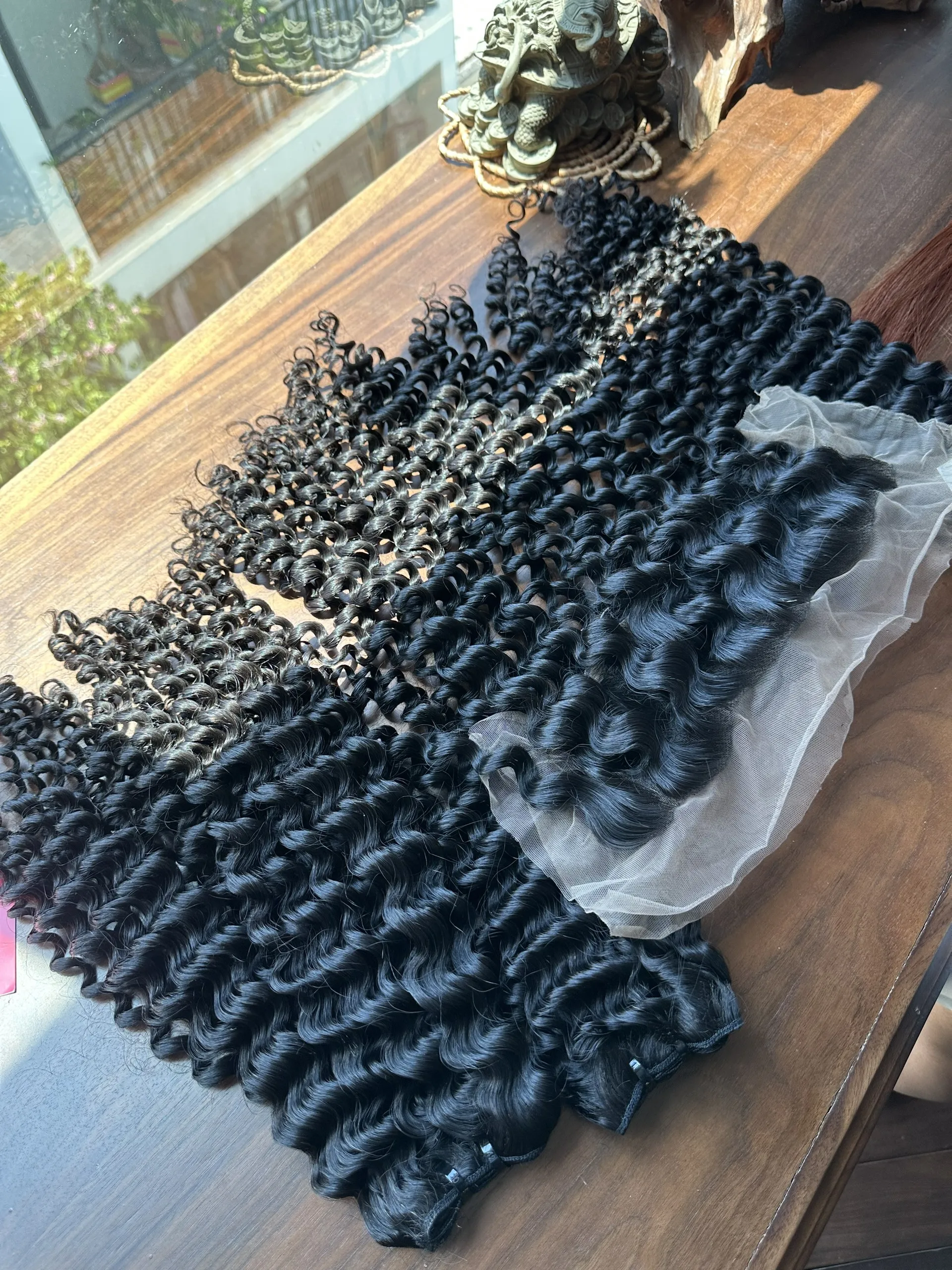 No Tangle No Shedding Deep Curly Natural Color Human Hair Weave Bundles Buy Direct From Vietnam Factory