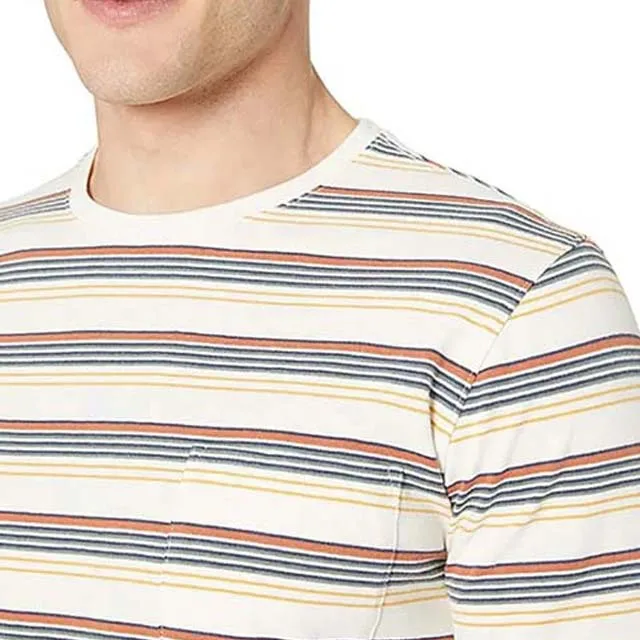 High Quality Loose Fashion T shirts Custom 100% Cotton Street wear Blank Design Striped Oversized Men T Shirts O Neck All Size