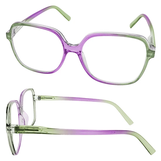 Oversize Square Gradient Color fullrim Frames Eyewear