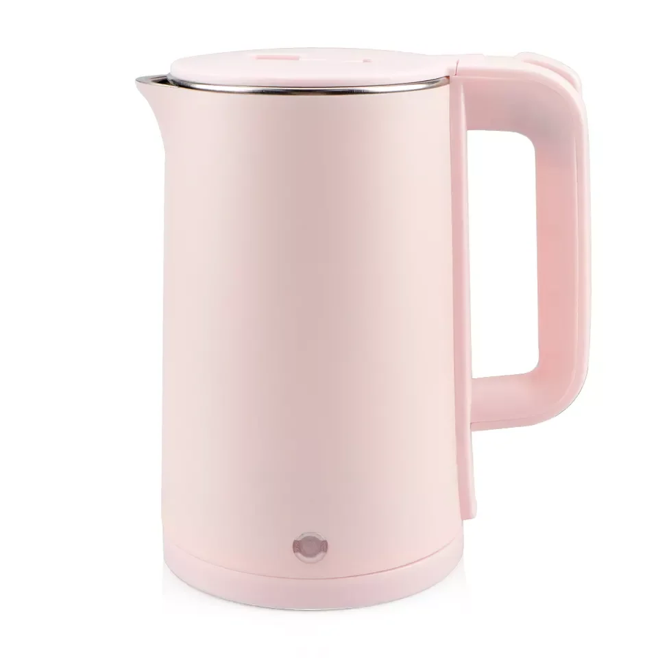 Stainless Steel Double Wall Electric Water Kettle Cool Touch & Cordless Kettle with Overheating Protection