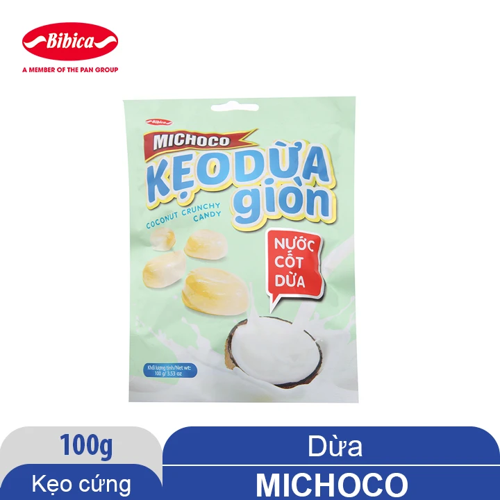 Ready to Export Coconut Crunchy Michoco Candy in bag 100g