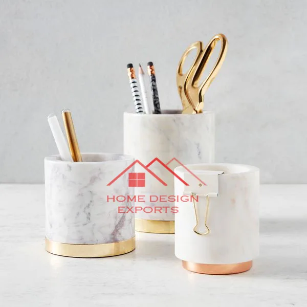 set Of 3 Marble Stationery box organizer Business Office School Use for organized Stapler Pen Holder Staple Remover stand