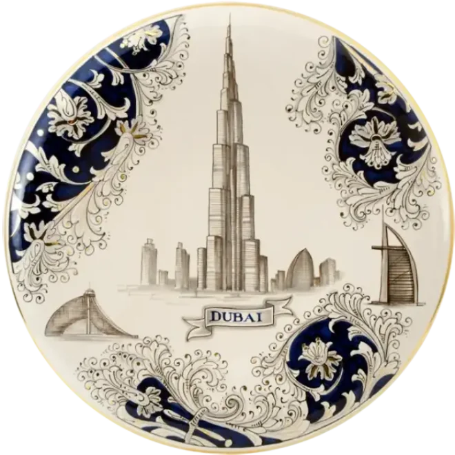 top italian quality handmade ceramic wall plate decorative pottery plate Dubai hand painted